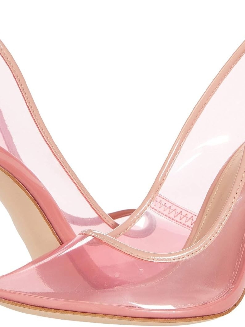 NIB Steve Madden Pink Transparent Pointed Toe Stiletto Heels